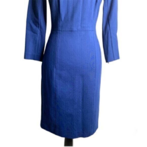 NWOT J. Crew Blue Zip Ponte Sheath Dress - Picture 6 of 12